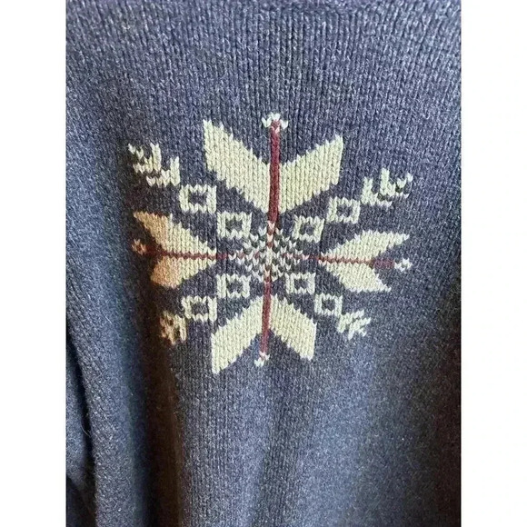 Vintage Abercrombie & Fitch Snowflake Woolblend Men's Sweater Gray Size XL - Picture 2 of 7